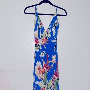 Fashion Nova blue floral maxi dress